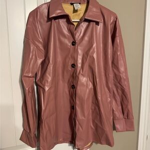 HEIMISH USA Mauve Faux Leather Jacket